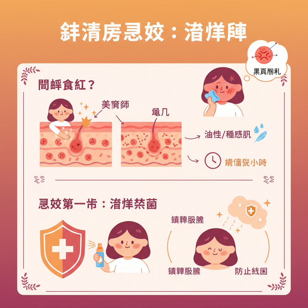 油性肌膚黑頭暗瘡凹凸洞皮膚科醫生深層清潔醫學美容角質層針清毛孔皮膚發炎避免黑色素沉澱醫學美容水油平衡毛孔粗大石頭瘡皮膚屏障修復清潔毛孔果酸消炎殺菌