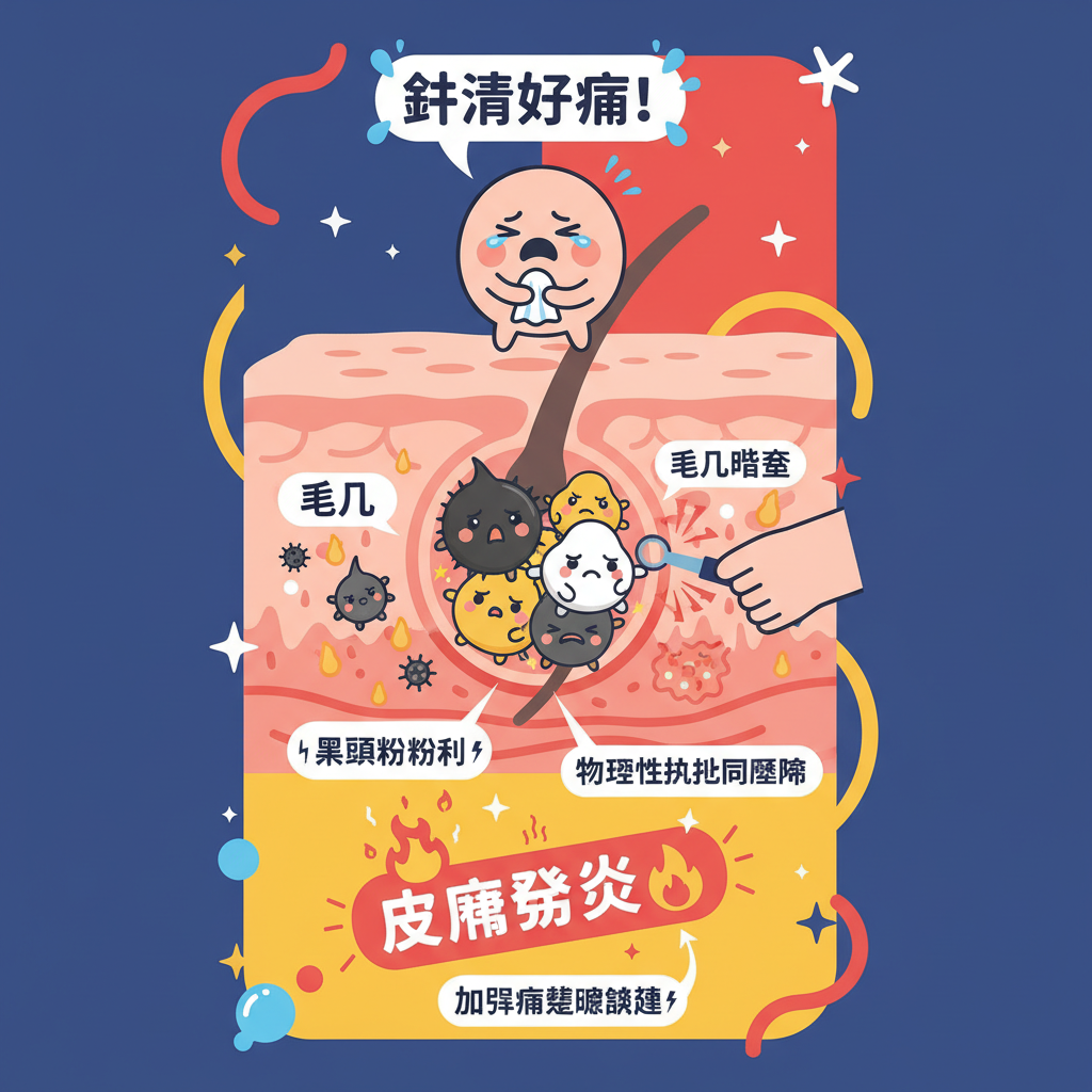 黑頭敏感肌膚細菌感染護膚產品美容療程暗瘡肌膚護理美容師深層清潔凹凸洞收毛孔角質堵塞深層清潔去除黑頭毛孔清潔暗瘡治療改善膚質皮膚修復毛孔堵塞角質層受損