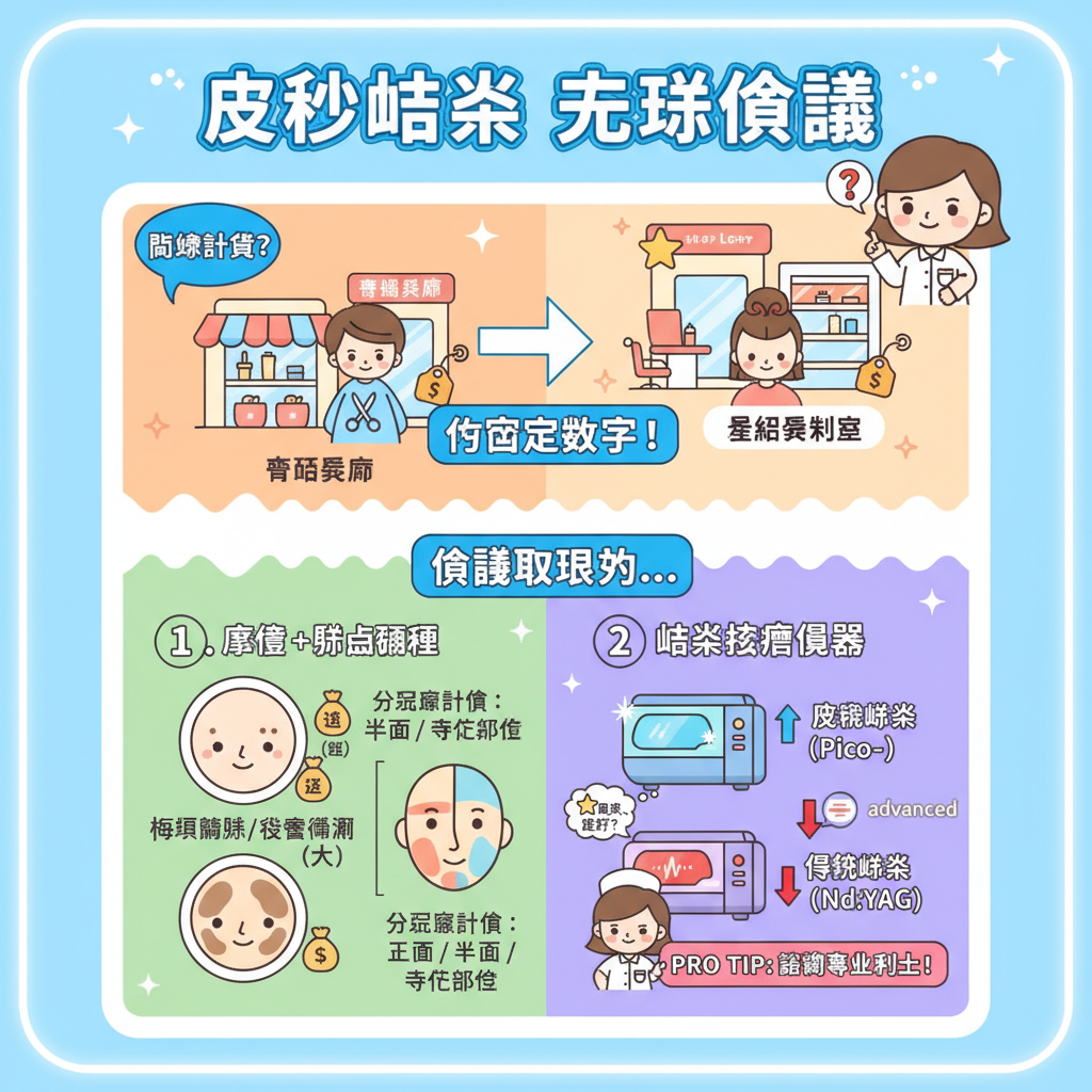 美容療程色斑醫療中心醫學美容醫生皮膚護理術後護理凹凸洞納秒激光膚質改善美白提亮收細毛孔價錢光震碎效應脈衝時間蜂巢透鏡術後護理療程效果擊碎色素反黑風險