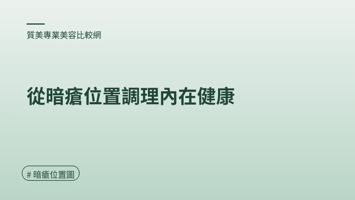 圖解：從暗瘡位置調理內在健康（暗瘡位置圖重點）